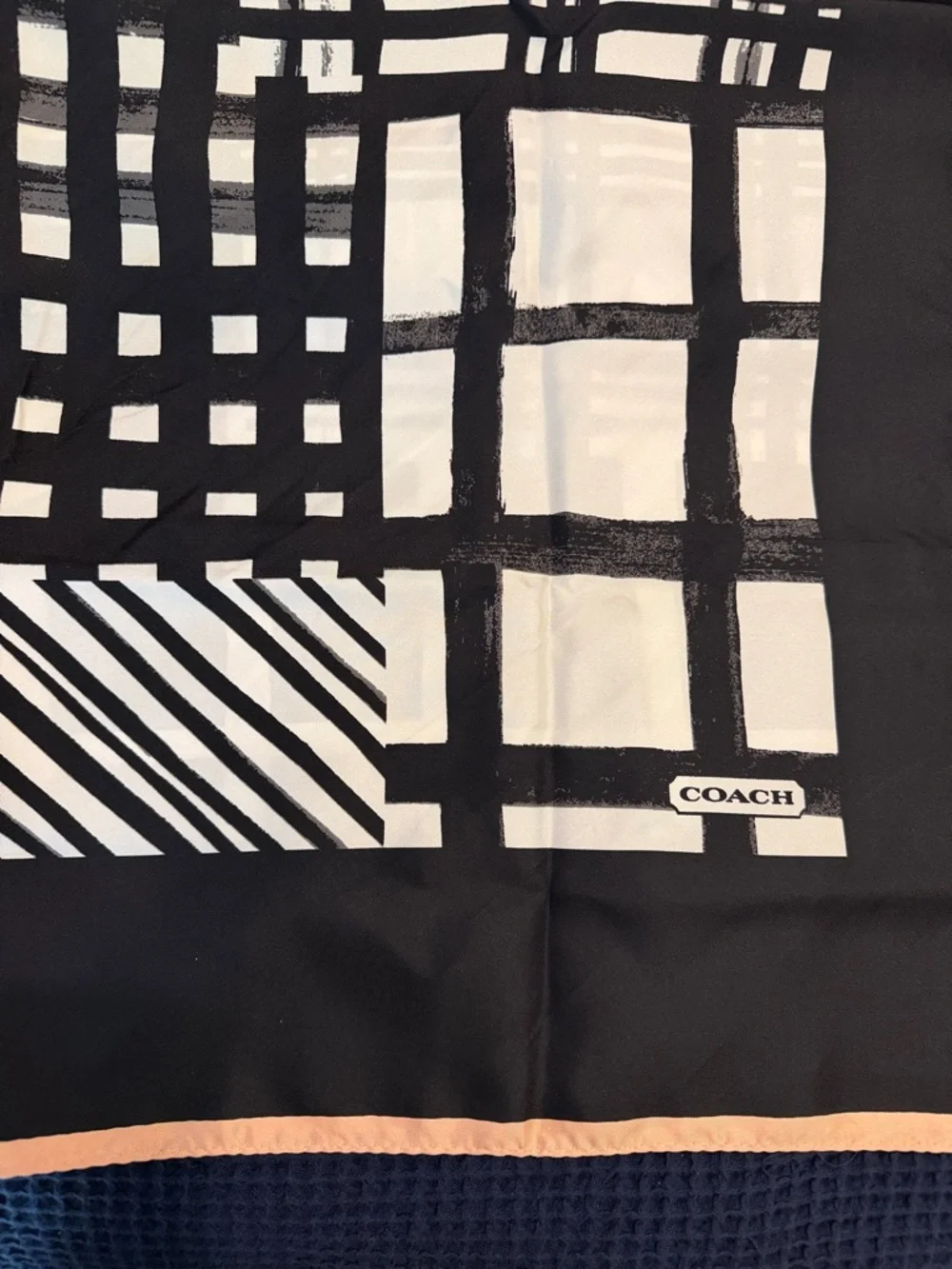 Coach Black and White Graphic scarf